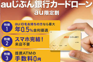 auじぶん銀行カードローンの口コミ評判は？審査や金利についても調査